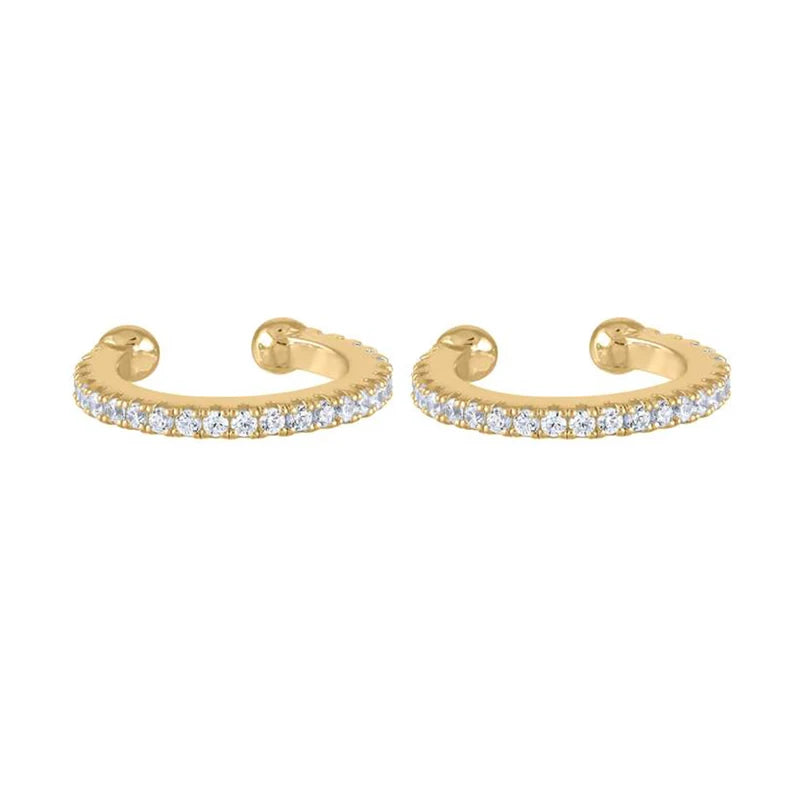 Ear Cuff Grande con Circonita CZ Oro y Plata para Mujer y Hombre