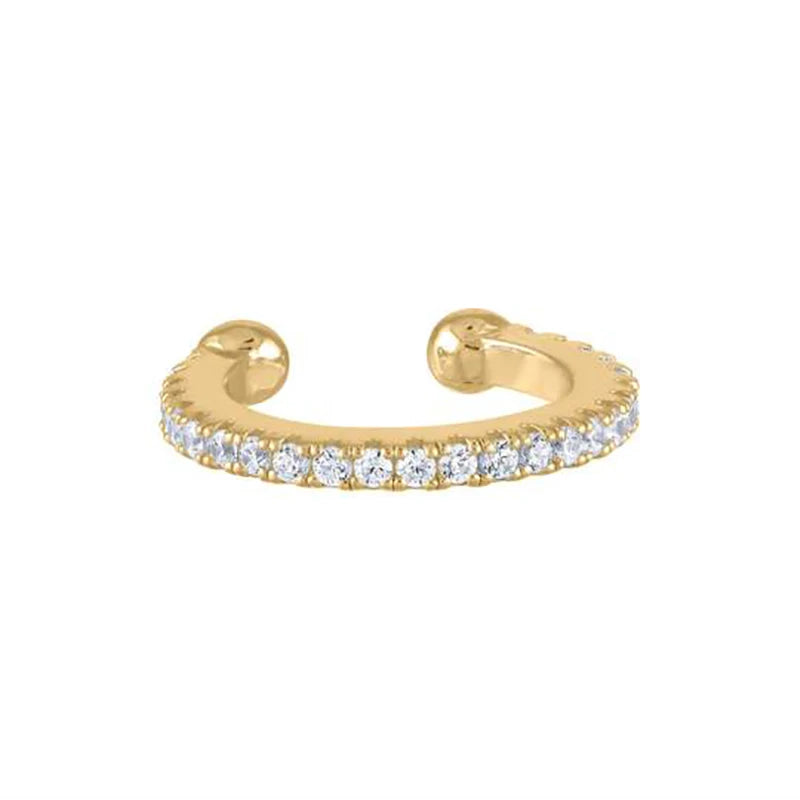 Ear Cuff Grande con Circonita CZ Oro y Plata para Mujer y Hombre