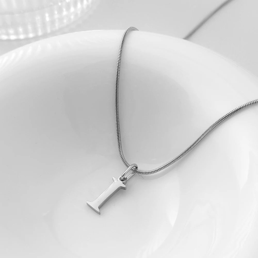 Choker Plata Acero Inoxidable con Iniciales A-Z Mujer