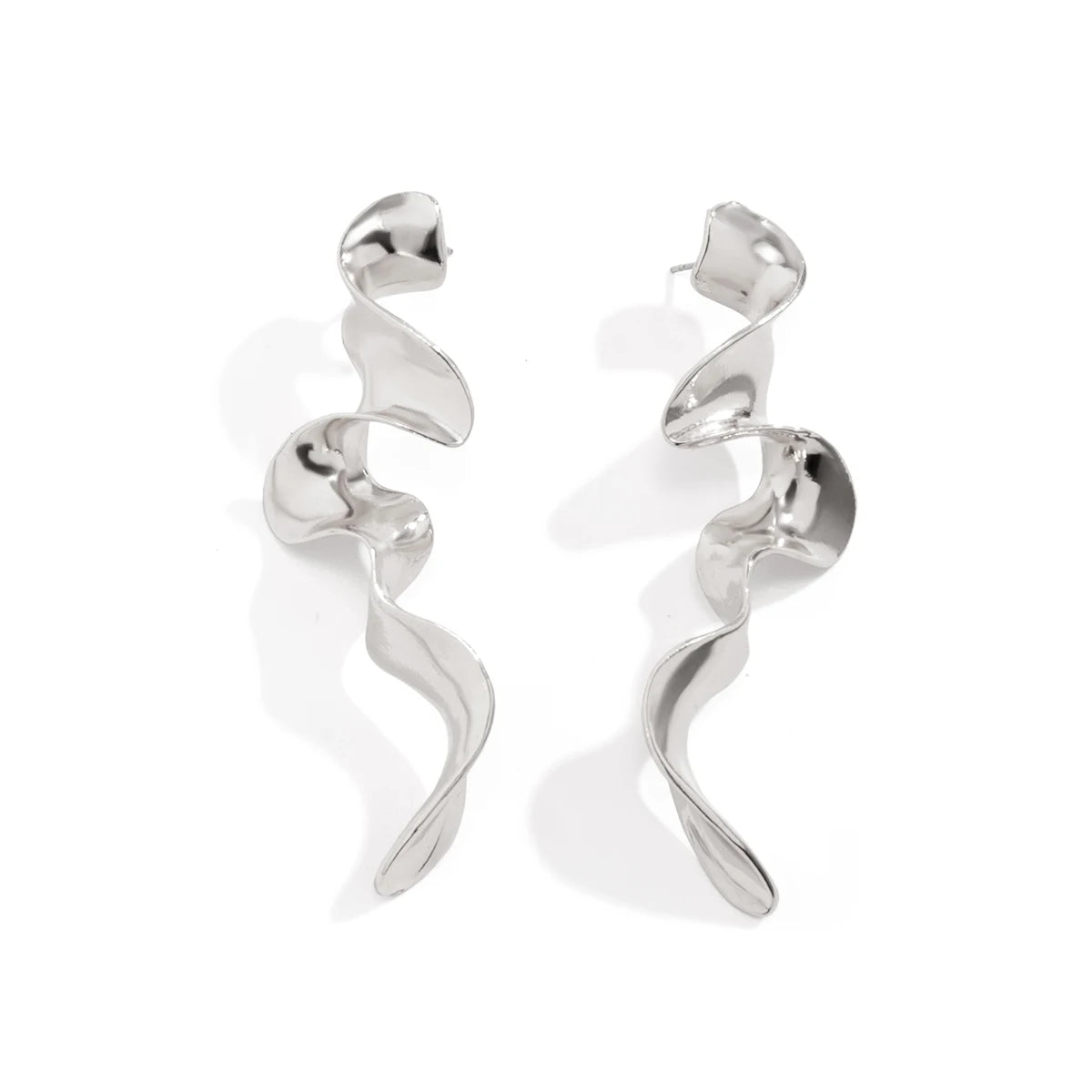 Pendientes Largos Irregulares con Borla Dorada Vintage Hip Hop