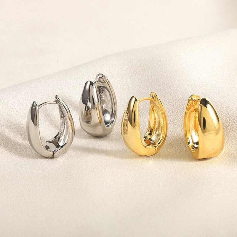 Pendientes ovalados de plata 925 estilo retro Hong Kong para mujer