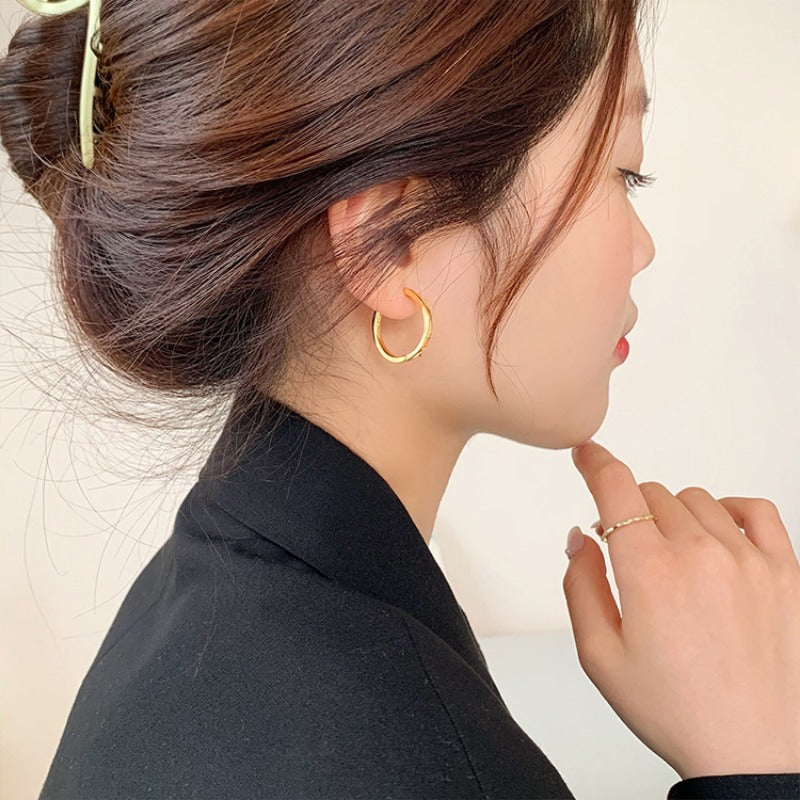 Pendientes Aro Grandes Clásicos Mujer – Moda Elegante Fiesta 2023