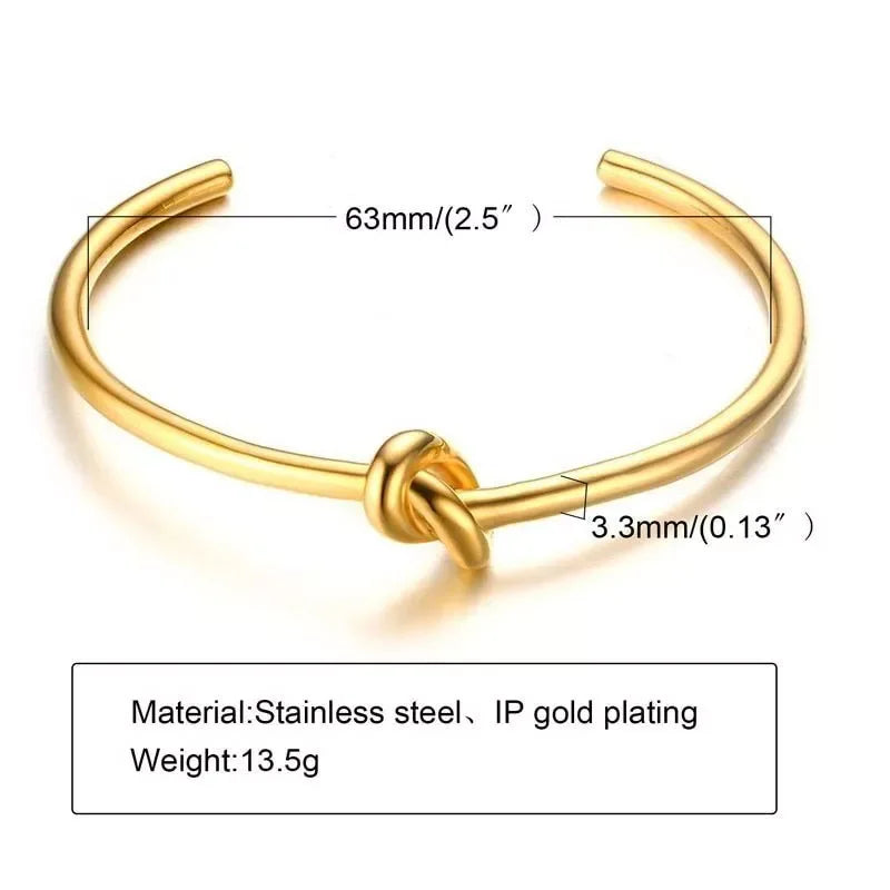 Pulsera Esclava Acero Inoxidable Chapada en Oro 18K