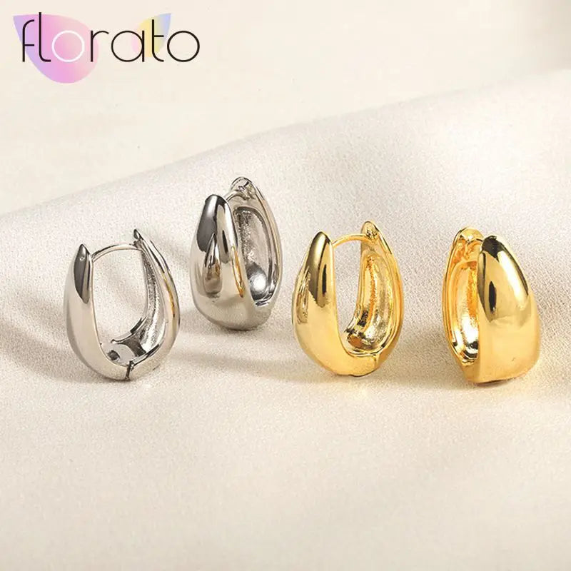Pendientes ovalados de plata 925 estilo retro Hong Kong para mujer