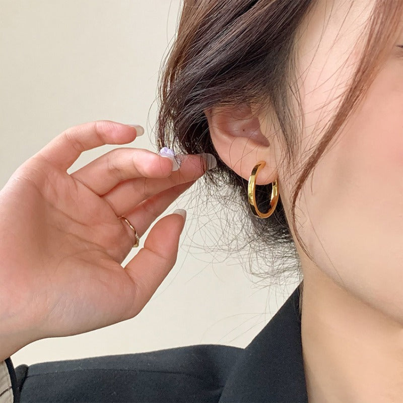 Pendientes Aro Grandes Clásicos Mujer – Moda Elegante Fiesta 2023