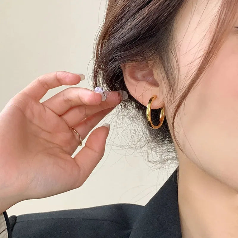 Pendientes Aro Grandes Clásicos Mujer – Moda Elegante Fiesta 2023