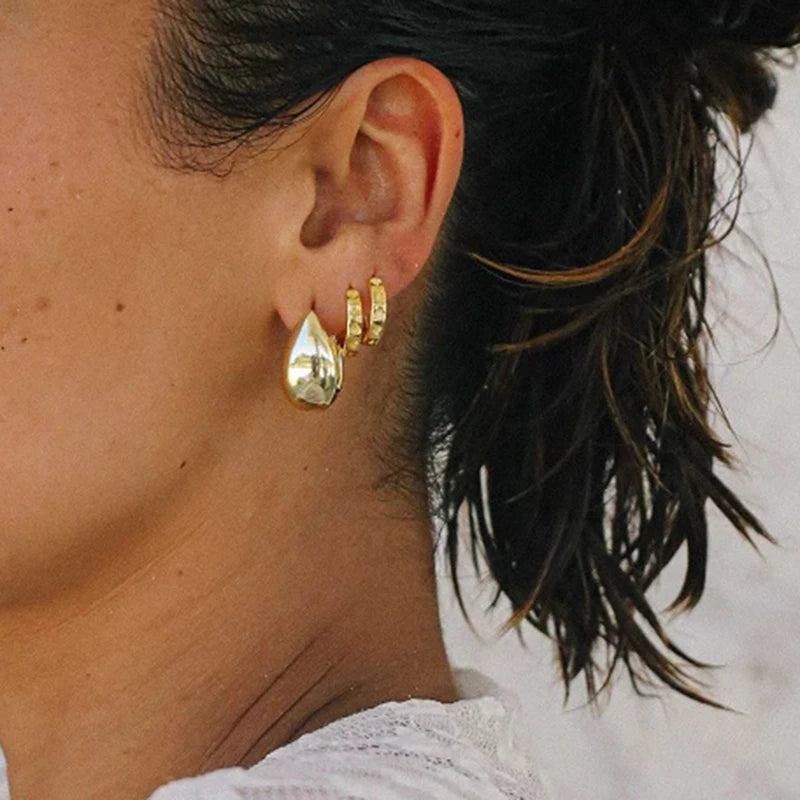 Pendientes ovalados de plata 925 estilo retro Hong Kong para mujer