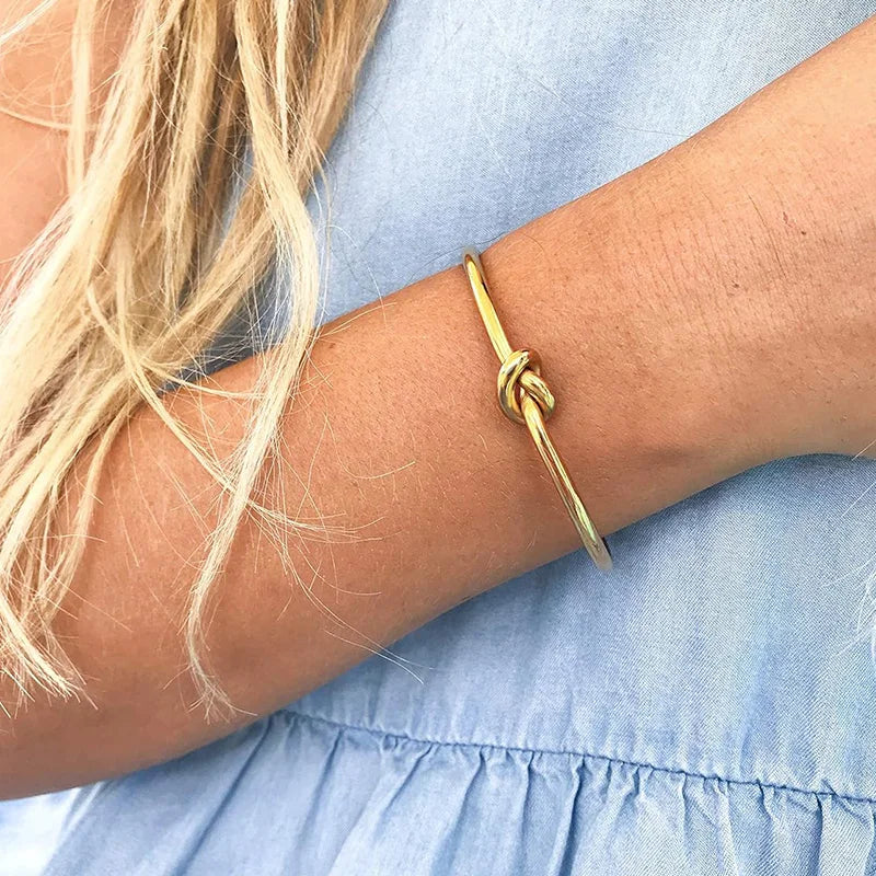 Pulsera Esclava Acero Inoxidable Chapada en Oro 18K