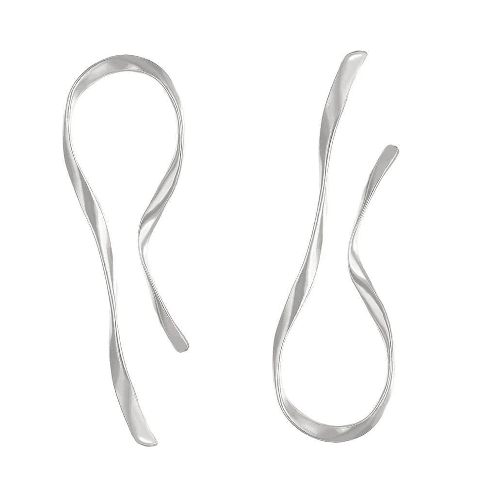 Pendientes Largos Irregulares de Línea Asimétrica para Mujer