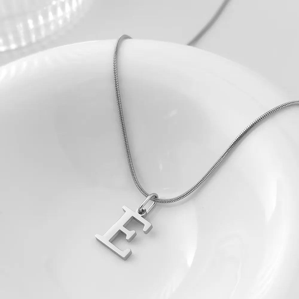 Choker Plata Acero Inoxidable con Iniciales A-Z Mujer