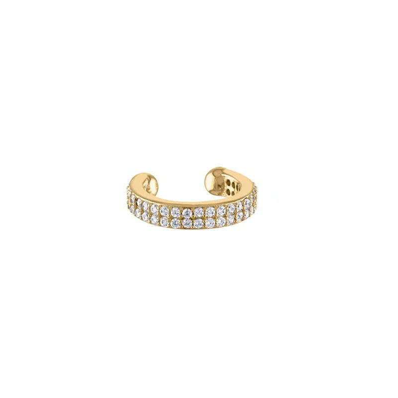 Ear Cuff Grande con Circonita CZ Oro y Plata para Mujer y Hombre