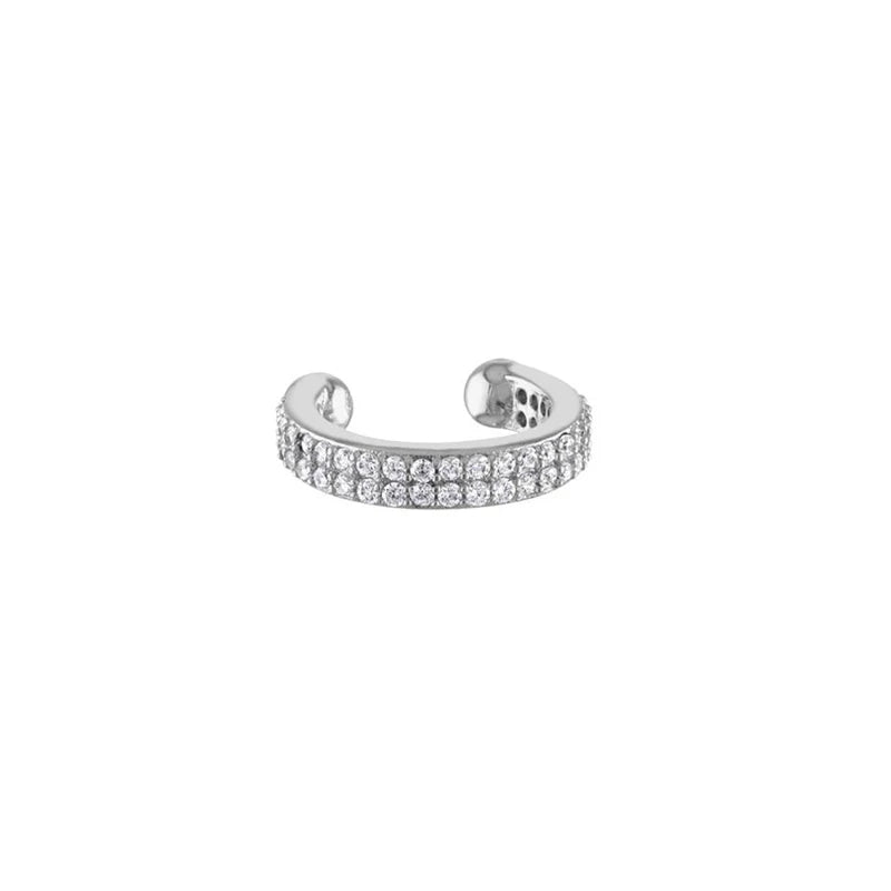 Ear Cuff Grande con Circonita CZ Oro y Plata para Mujer y Hombre